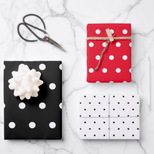 Polka Dot Assortment Wrapping Paper Sheets