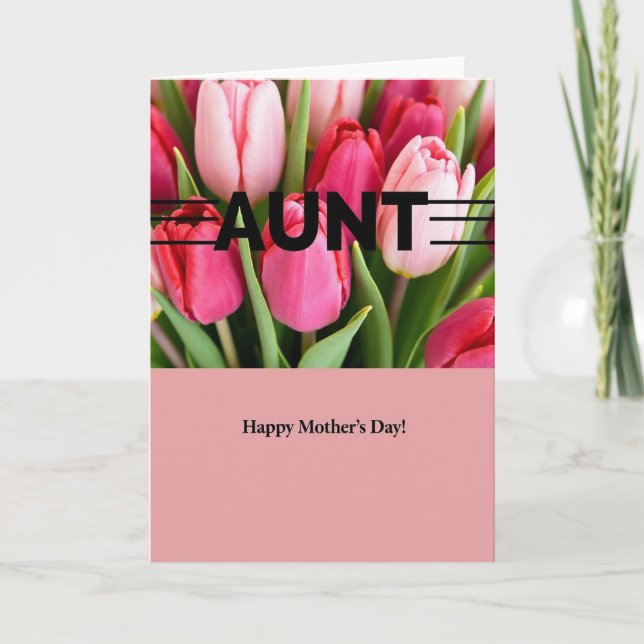 Polka Dot Aunt Happy Mothers Day Card (Front)