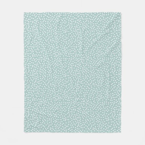 Polka Dot baby Aqua and White Fleece Blanket