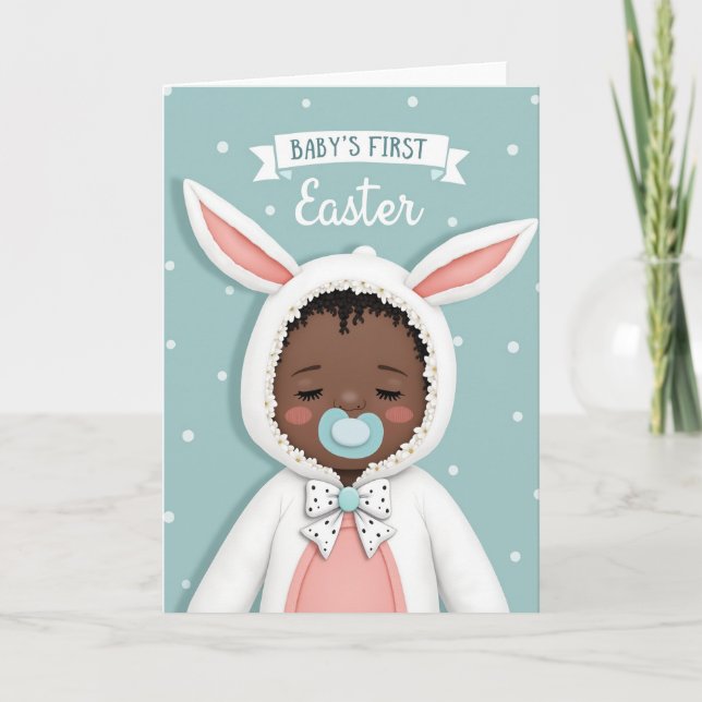Polka Dot Baby Arrival Card (Front)