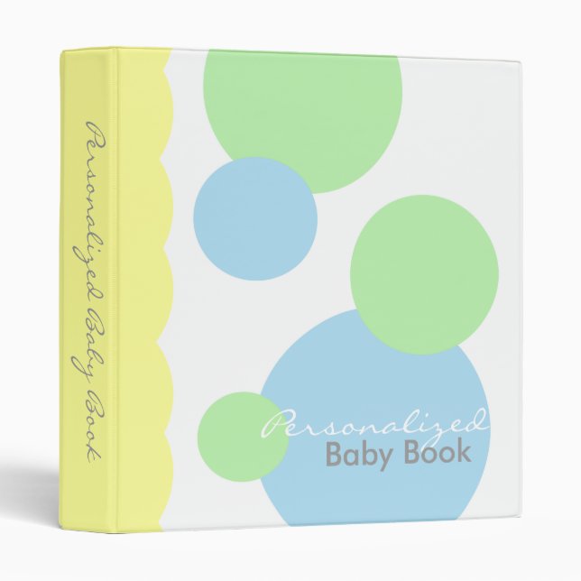 Polka Dot baby book Binder (Front/Spine)