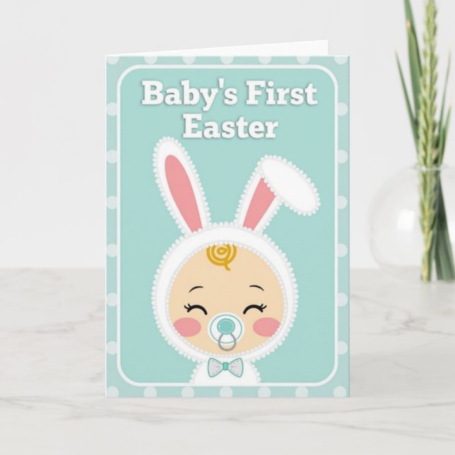 Polka Dot Baby Easter Card (Front)