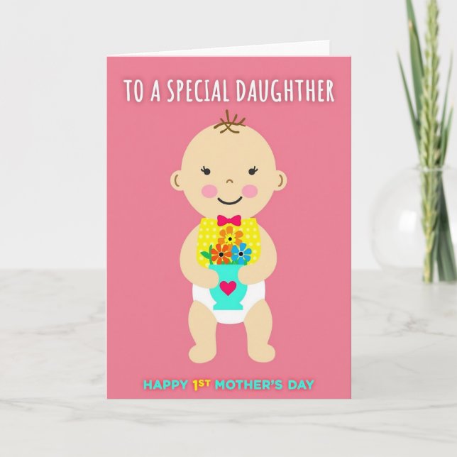 Polka Dot Baby Girl Card (Front)