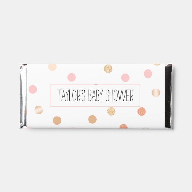 Polka Dot Baby Shower Candy Bar Wrapper (Front)