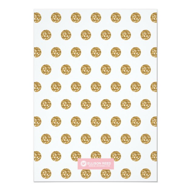 Polka Dot Baby Shower Invitation - Pink And Gold