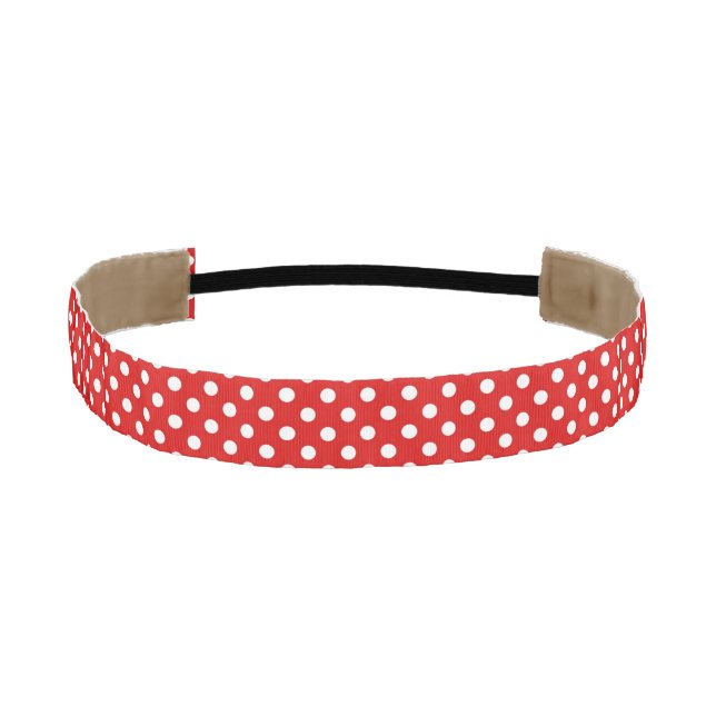 Polka dot background athletic headband (Front)