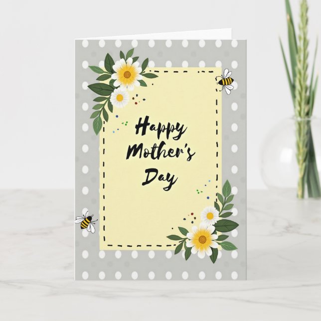 Polka Dot Background Card (Front)