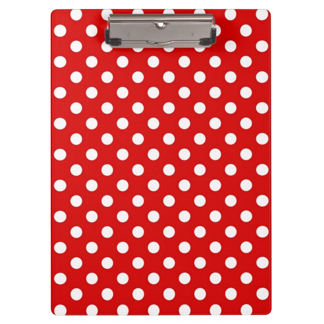 Polka dot background clipboard (Front)