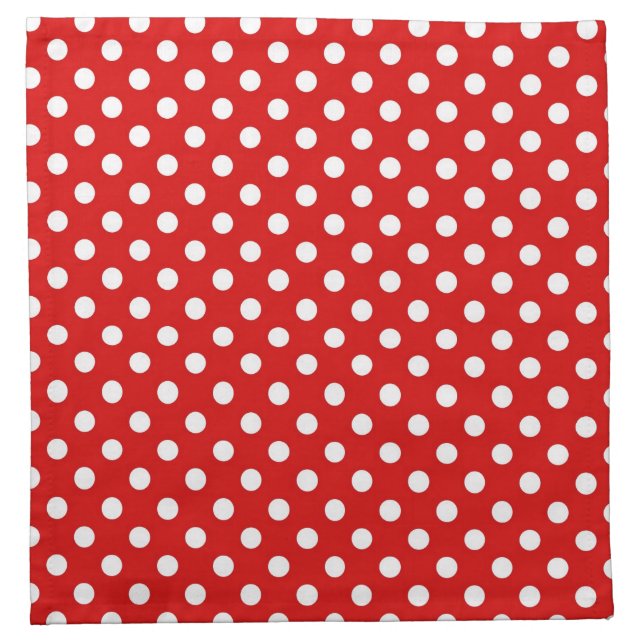 Polka dot background cloth napkin (Front)