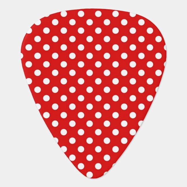 Polka dot background guitar pick (Front)