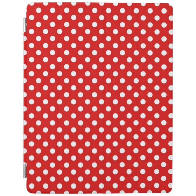 Polka dot background iPad smart cover (Front)