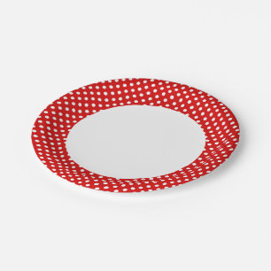 Polka dot background paper plates