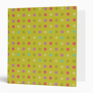 Polka-dot background pattern 3 ring binder