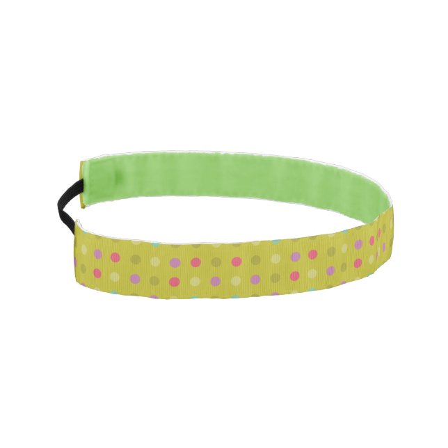Polka-dot background pattern athletic headband (Left)