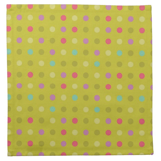 Polka-dot background pattern cloth napkin (Front)