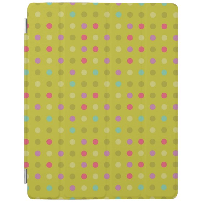 Polka-dot background pattern iPad smart cover (Front)