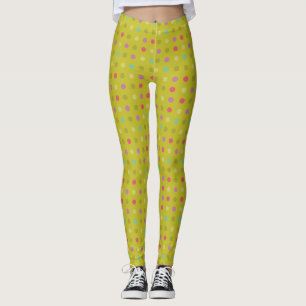 Polka-dot background pattern leggings