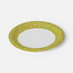 Polka-dot background pattern paper plates