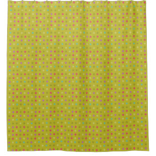 Polka-dot background pattern shower curtain
