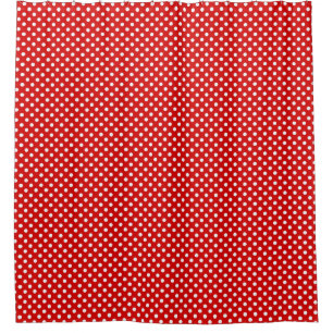 Polka dot background shower curtain