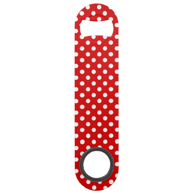 Polka dot background speed bottle opener (Front)