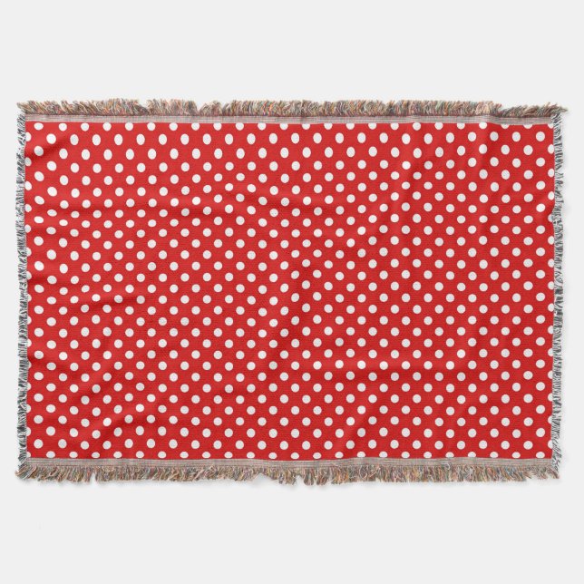 Polka dot background throw blanket (Front)