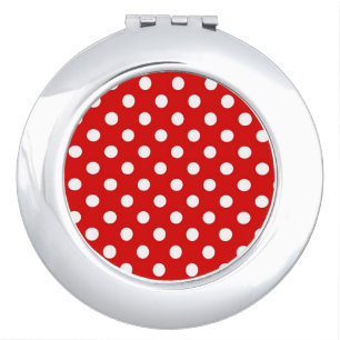 Polka dot background vanity mirror