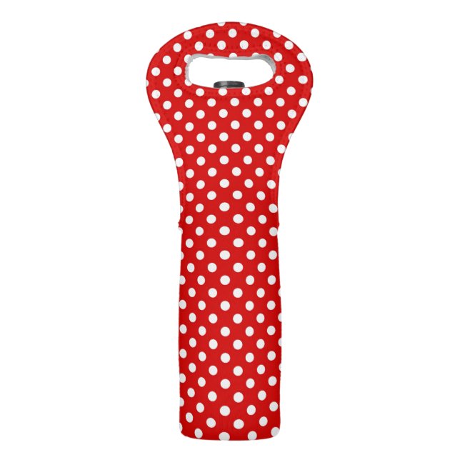 Polka dot background wine bag (Front)