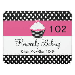 Polka Dot Bakery Acrylic Door Plaque Sign