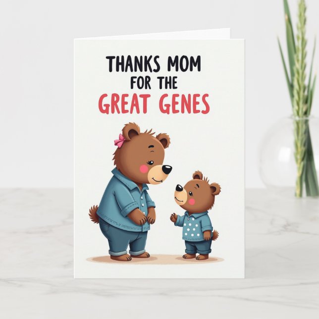 Polka Dot Bears Hello Card (Front)