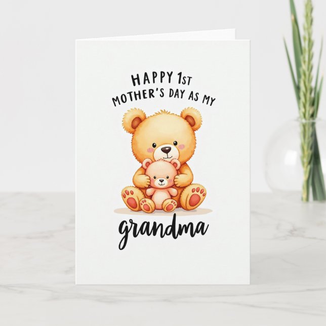 Polka Dot Bears Love Card (Front)