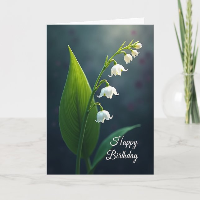 Polka Dot Bell Bloom Card (Front)