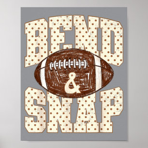 Polka Dot Bend And Snap Football Game Day Poster