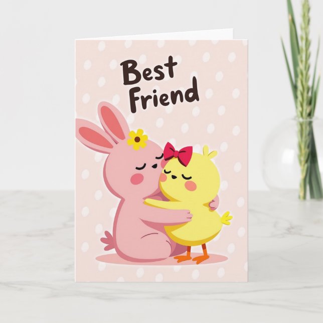 Polka Dot Best Friend Card (Front)
