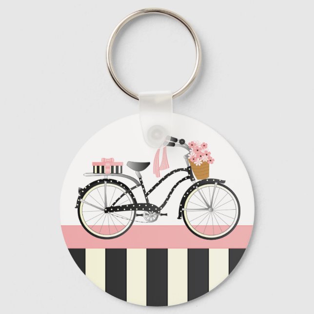 Polka Dot Bicycle Keychain (Front)