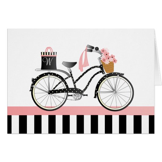 Polka Dot Bicycle with gift-bag Cards (Front Horizontal)