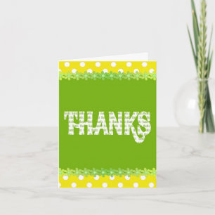 Polka Dot Big Thanks Letterpress Thank You Card