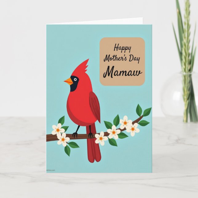 Polka Dot Bird Family Card (Front)