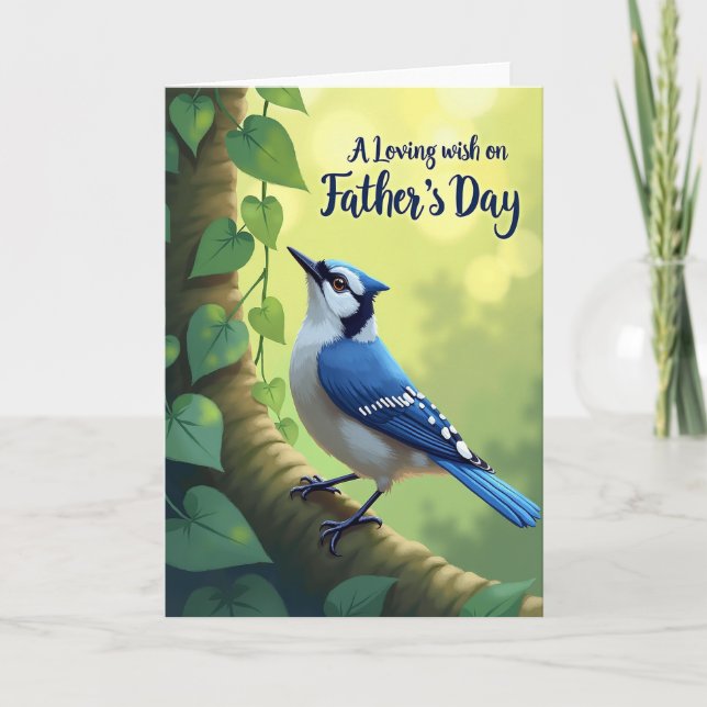 Polka Dot Bird Fathers Day Card (Front)