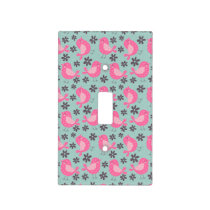 Polka Dot Birds and Flowers Light Switch Cover