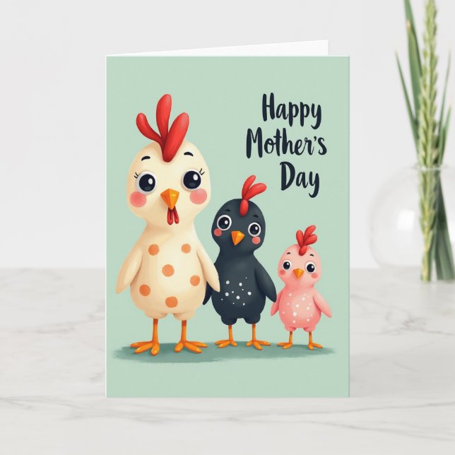 Polka Dot Birds Mothers Day Card (Front)