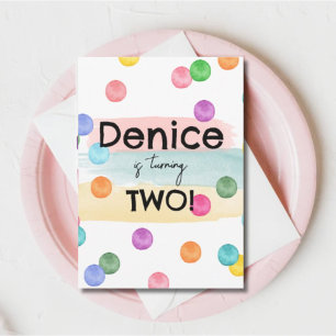 Polka Dot Birthday Party Invite