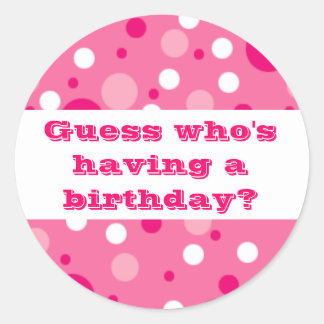 Polka Dot Birthday Sticker