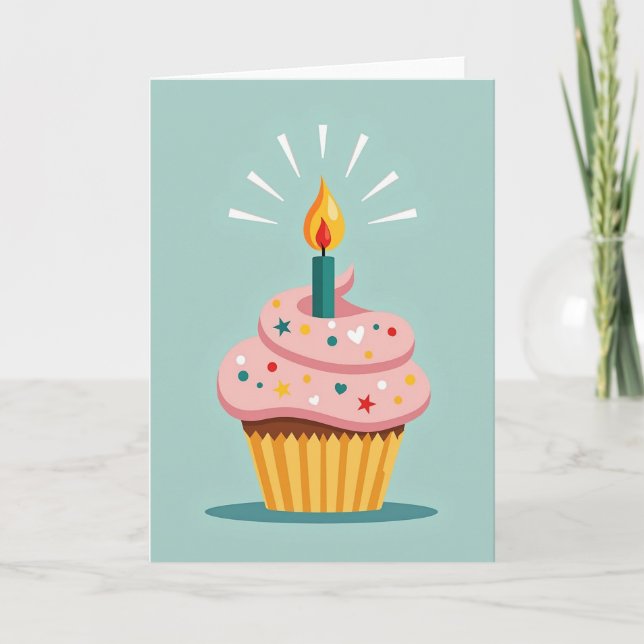 Polka Dot Birthday Treat Card (Front)