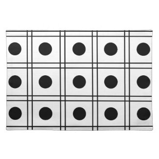 Polka Dot Black and White Check Pattern 