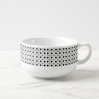 Polka Dot Black and White Check Pattern 