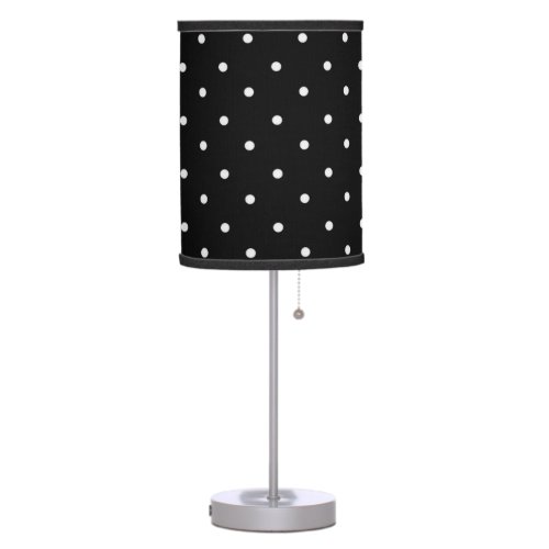 Polka Dot Black and White Table Lamp