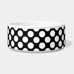Polka Dot (Black & White) Any Size Customizable Bowl