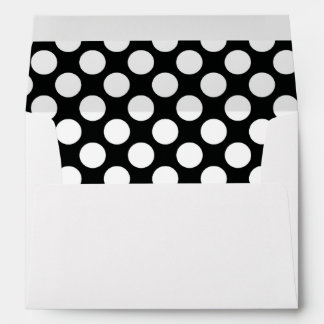 Polka Dot (Black & White) Any Size Customizable Envelope