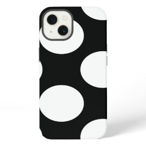 Polka Dot (Black & White) Any Size Customizable iPhone 13 Case